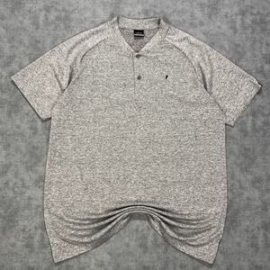 Primo Blade Collar Polo Mens M Gray Heather Performance Golf Shirt Raglan